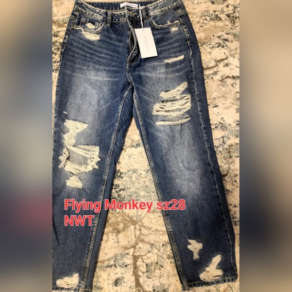 Flying Monkey Jeans-distressed NWT